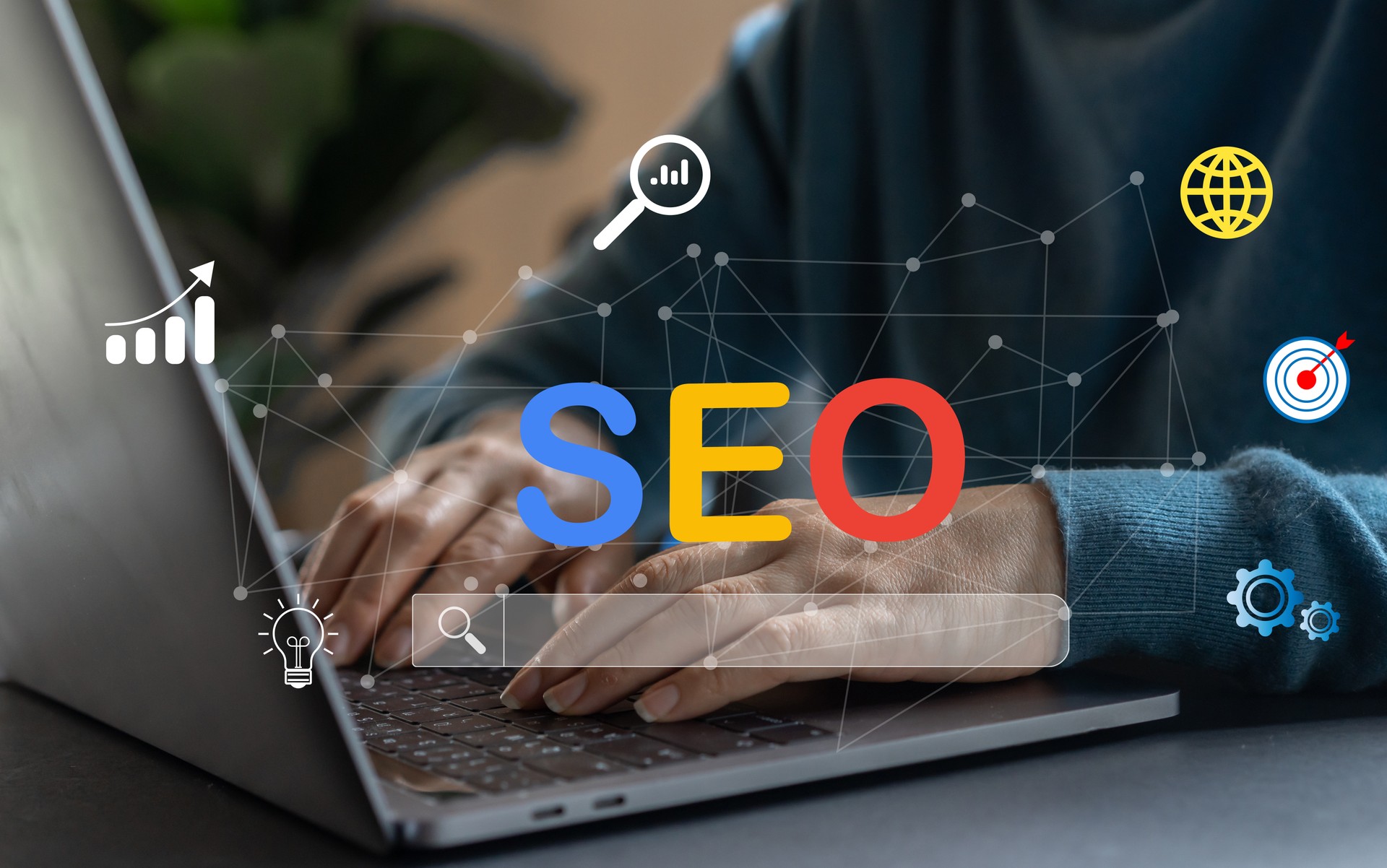 Search engine optimization SEO networking concept, Searching browsing Internet data Information, Marketing, website, analysis, traffic ranking, optimization website